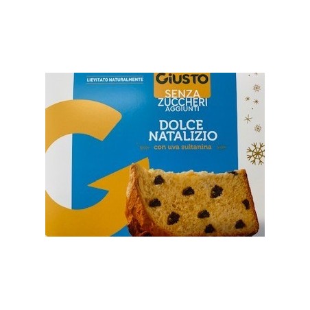 Giusto dolce natalizio senza zuccheri con uva sultanina 600 g Giusto dolce natalizio senza zuccheri con uva sultanina 600 g
