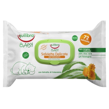Equilibra Salviette Detergenti Baby Calendula 72 pz Equilibra Salviette Detergenti Baby Calendula 72 pz