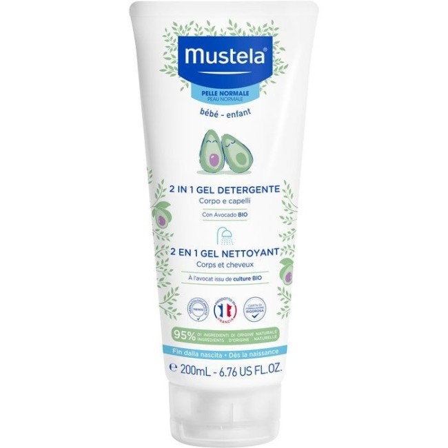 Mustela Gel Detergente 2 in 1 Corpo e Capelli 200 ml Mustela Gel Detergente 2 in 1 Corpo e Capelli 200 ml