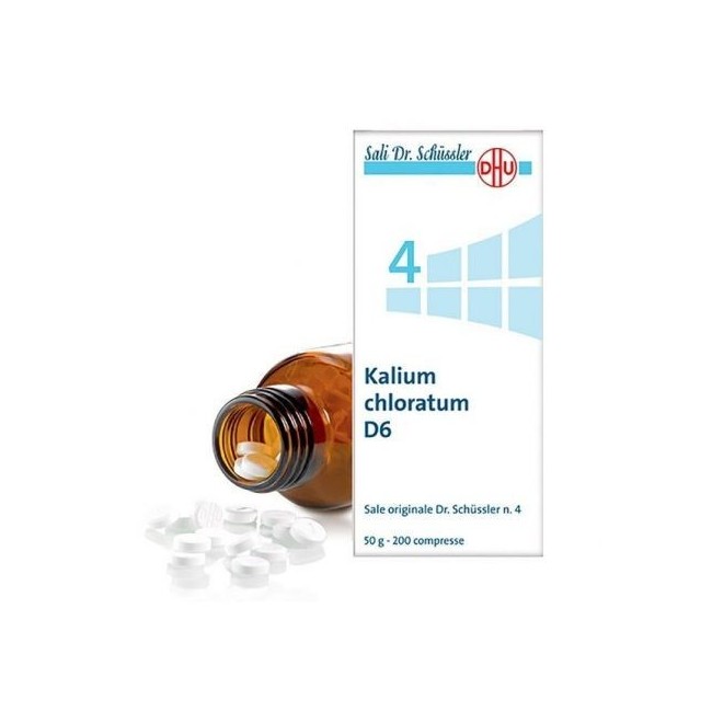 Schwabe Sali Schussler 4 Kalium chloratum d6 200 Compresse Schwabe Sali Schussler 4 Kalium chloratum d6 200 Compresse