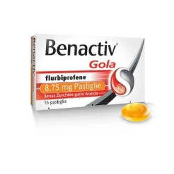 Benactiv Gola*16 Pastiglie Arancia Senza Zucchero
