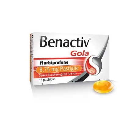 Benactiv Gola*16 Pastiglie Arancia Senza Zucchero Benactiv Gola*16 Pastiglie Arancia Senza Zucchero