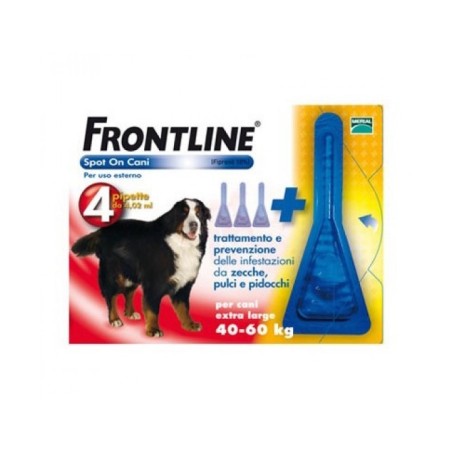 Frontline Spot On Cani Xl 40-60kg 4 Pipette Da 4,02ml Frontline Spot On Cani Xl 40-60kg 4 Pipette Da 4,02ml