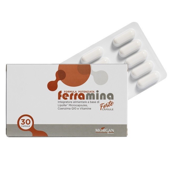Morgan pharma Ferramina forte integratore 30 capsule Morgan pharma Ferramina forte integratore 30 capsule