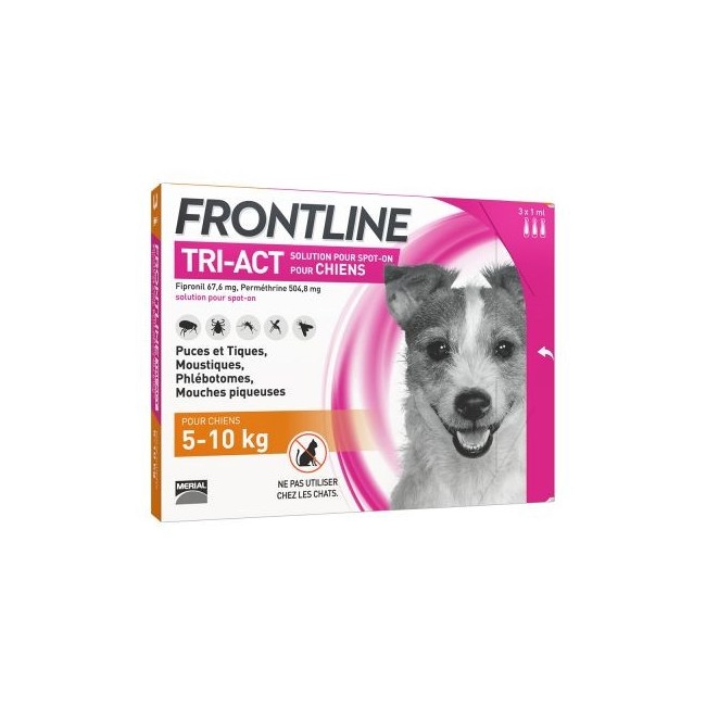 Frontline Tri-act 3 Fiale Da 1ml 5-10 Kg