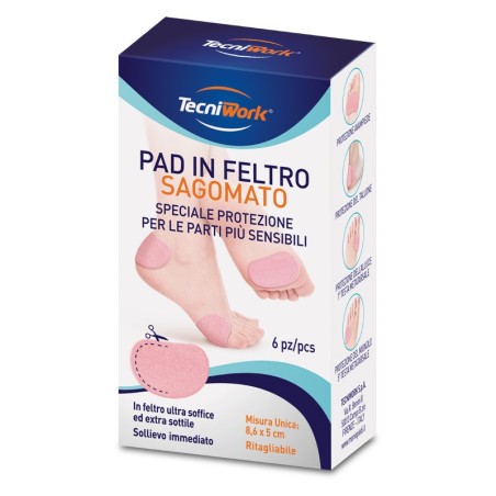 Tecniwork Pad in feltro sagomato 8x6x5cm 1 pezzo Tecniwork Pad in feltro sagomato 8x6x5cm 1 pezzo
