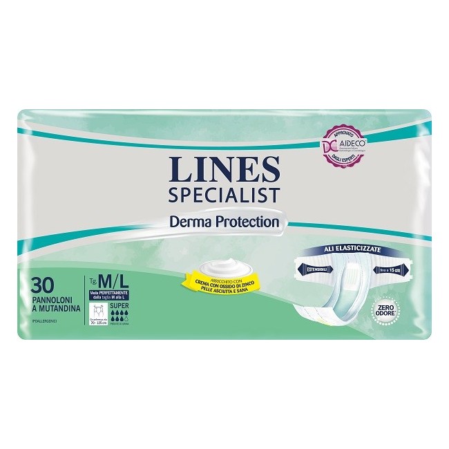 Lines Specialist Derma Pannolone mutandina Super M/L 30 Pezzi