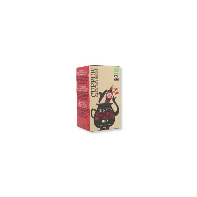 English breakfast tè nero biologico cupper 20 filtri English breakfast tè nero biologico cupper 20 filtri