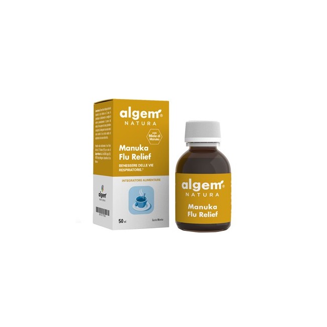 Algem Manuka Flu Relief 50ml per le vie respiratorie Algem Manuka Flu Relief 50ml per le vie respiratorie