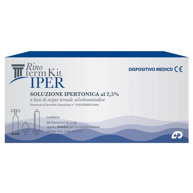 Rinoterm kit iper 15 flaconcini da 5 ml + ugelli + siringa da 5 ml Rinoterm kit iper 15 flaconcini da 5 ml + ugelli + siringa da 5 ml