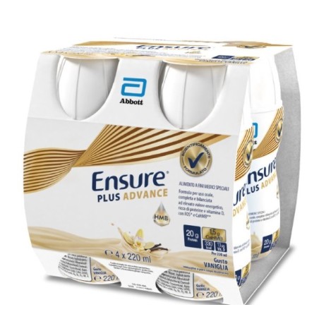 Ensure Plus Advance Vaniglia 4x220ml Ensure Plus Advance Vaniglia 4x220ml