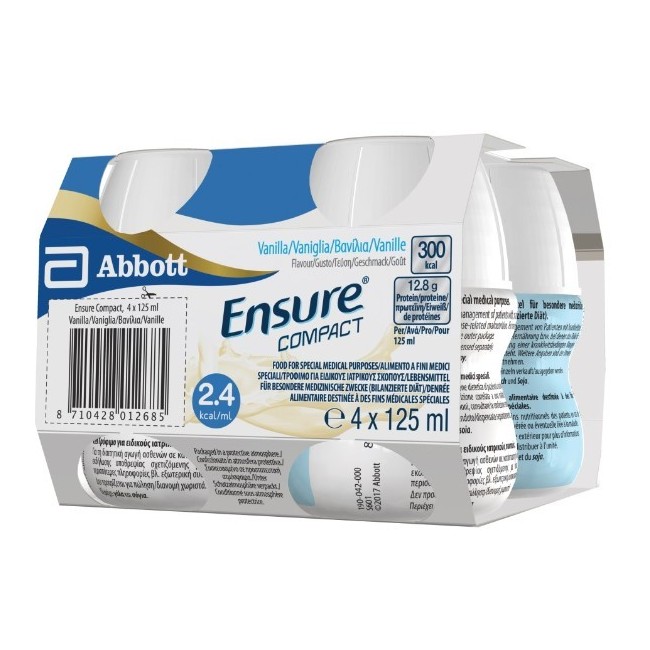 Ensure Compact Vaniglia 4 Bottiglie 125 Ml Ensure Compact Vaniglia 4 Bottiglie 125 Ml