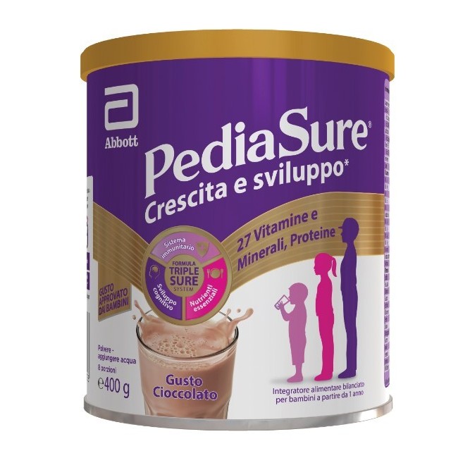 Pediasure crescita sviluppo cioccolato 400g Pediasure crescita sviluppo cioccolato 400g