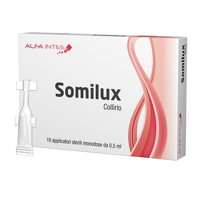 Alfa intes Somilux collirio 10 applicatori sterili monodose da 0,5 ml Alfa intes Somilux collirio 10 applicatori sterili monodose da 0,5 ml