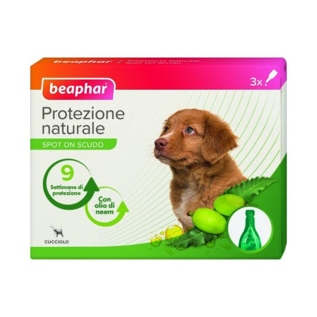 Beaphar Protezione naturale spot on cucciolo 3 pipette da 1 ml Beaphar Protezione naturale spot on cucciolo 3 pipette da 1 ml