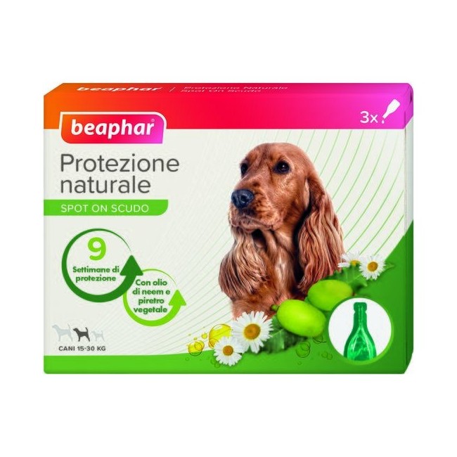 Protezione naturale spot on cane taglia media 3 pipette da 2 ml Protezione naturale spot on cane taglia media 3 pipette da 2 ml