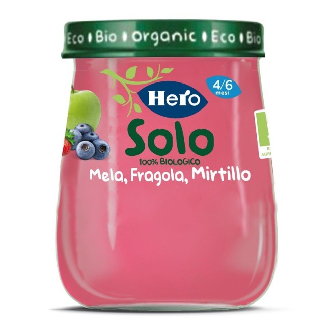 Fater Hero Baby Solo Omogeneizzato Mela Fragola Mirtillo 120 G Fater Hero Baby Solo Omogeneizzato Mela Fragola Mirtillo 120 G
