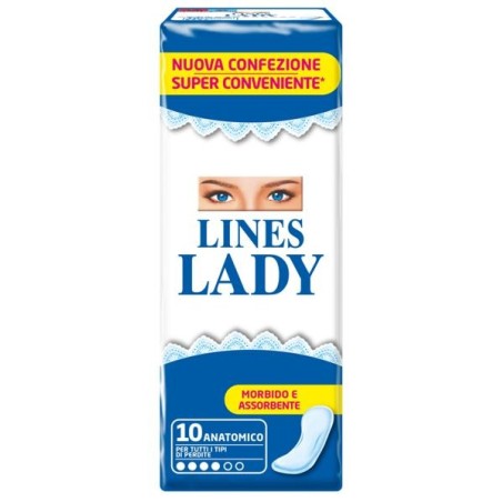 Fater Lines Lady Anatomico assorbenti 10 Pezzi
