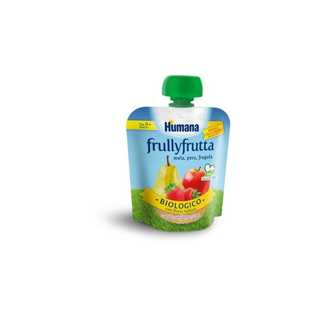 Humana Italia Frullyfrutta Mela Pera Fragola 90 gr Humana Italia Frullyfrutta Mela Pera Fragola 90 gr