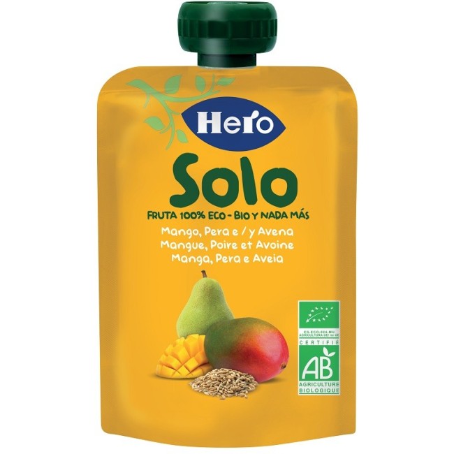 Fater Hero Baby Solo Pouch Mango-pera-avena 100 G Fater Hero Baby Solo Pouch Mango-pera-avena 100 G