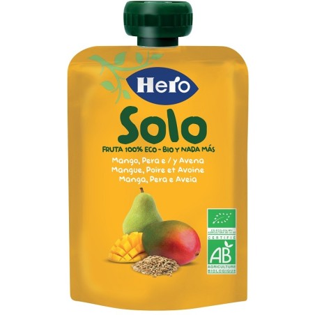 Fater Hero Baby Solo Pouch Mango-pera-avena 100 G Fater Hero Baby Solo Pouch Mango-pera-avena 100 G