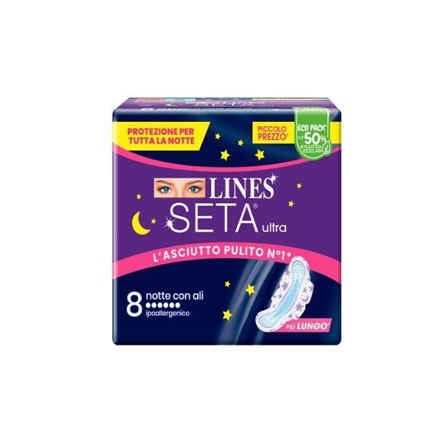 Fater Lines Seta Ultra Assorbenti Notte Dwct 8 Pezzi Fater Lines Seta Ultra Assorbenti Notte Dwct 8 Pezzi