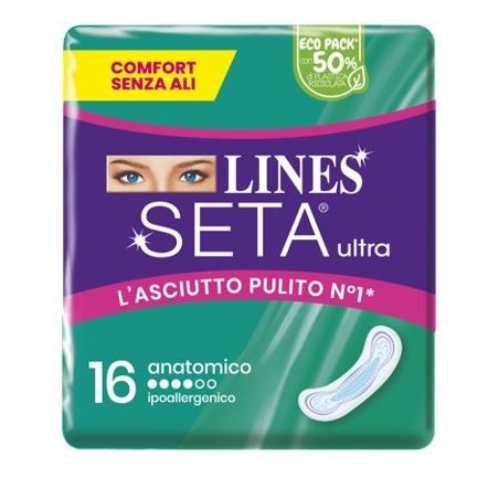 Fater Lines Seta Ultra Assorbenti Anatomico 16 Pezzi Fater Lines Seta Ultra Assorbenti Anatomico 16 Pezzi