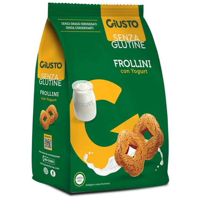 Giusto Senza Glutine Frollini Yogurt 250 G Giusto Senza Glutine Frollini Yogurt 250 G