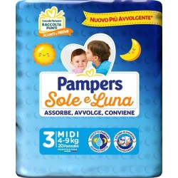 Fater Pampers Sole Luna Midi pannolini 20 Pezzi