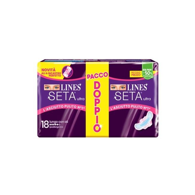 Fater Lines Seta Ultra Assorbenti Lungo 18 Pezzi Fater Lines Seta Ultra Assorbenti Lungo 18 Pezzi