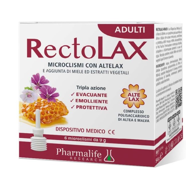 Pharmalife Research Rectolax Adulti Microclismi 6 Pezzi Da 9 G Pharmalife Research Rectolax Adulti Microclismi 6 Pezzi Da 9 G