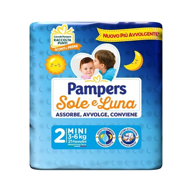 Fater Pampers Sole Luna Mini pannolini 21 Pezzi