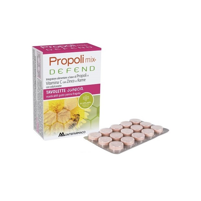 Montefarmaco Otc Propoli Mix Defend Junior 48 Tavolette Masticabili Montefarmaco Otc Propoli Mix Defend Junior 48 Tavolette Masticabili