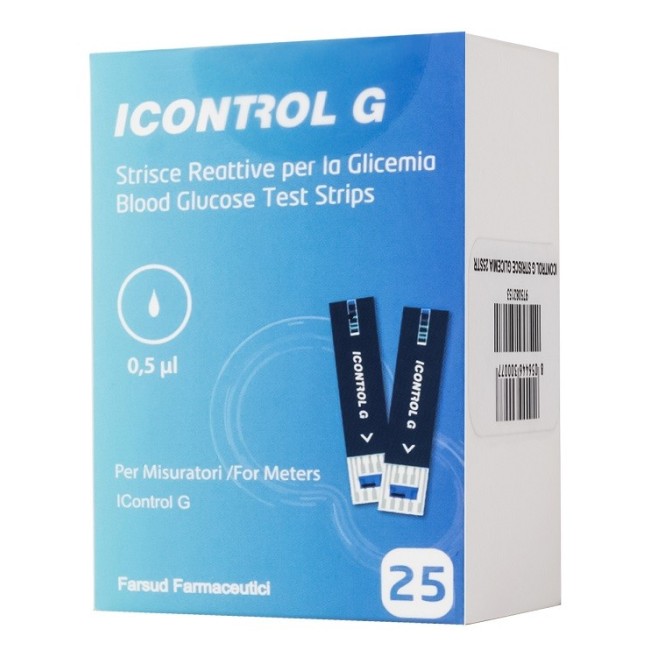 Farsud Farmaceutici Strisce Misurazione Glicemia Icontrol G 25 Pezzi Farsud Farmaceutici Strisce Misurazione Glicemia Icontrol G 25 Pezzi