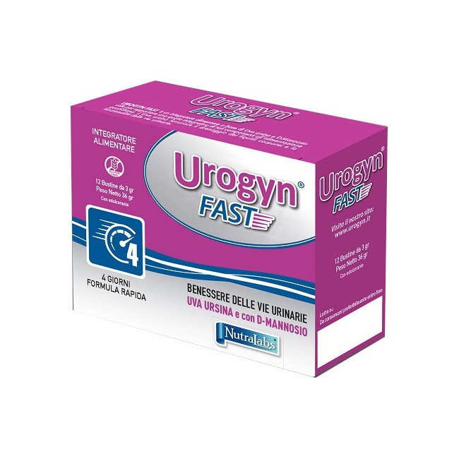 Nutralabs Urogyn Fast 12 Bustine integratore con D-mannosio Nutralabs Urogyn Fast 12 Bustine integratore con D-mannosio