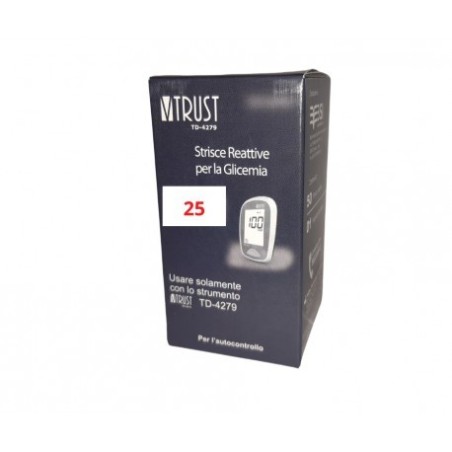 Vtrust Td-4279 Strisce Misurazione Glicemia 25 Pezzi Vtrust Td-4279 Strisce Misurazione Glicemia 25 Pezzi