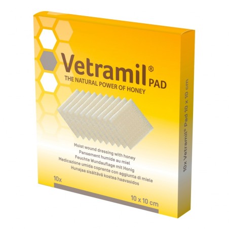 Vetramil pad garza 10 x 10cm 5 pezzi uso veterinario