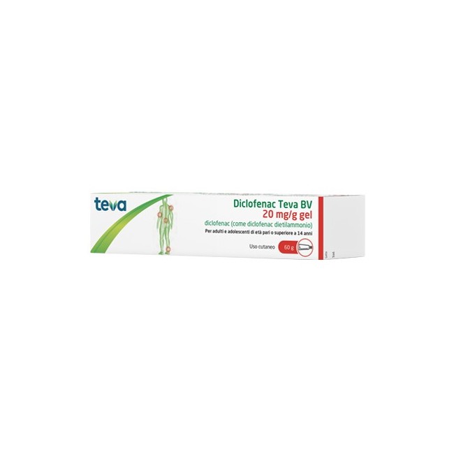 Diclofenac Teva Bv 20 Mg/g Gel 60 grammi Diclofenac Teva Bv 20 Mg/g Gel 60 grammi