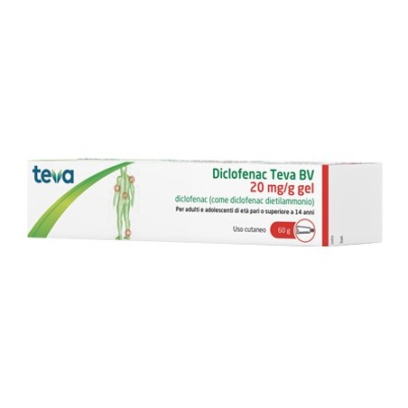 Diclofenac Teva Bv 20 Mg/g Gel 60 grammi Diclofenac Teva Bv 20 Mg/g Gel 60 grammi