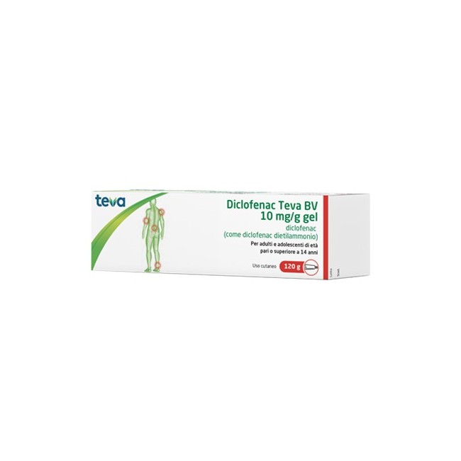 Teva B. V. Diclofenac Teva Bv 10 Mg/g Gel trattamento del dolore Teva B. V. Diclofenac Teva Bv 10 Mg/g Gel trattamento del dolore