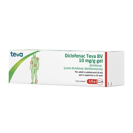 Teva B. V. Diclofenac Teva Bv 10 Mg/g Gel trattamento del dolore Teva B. V. Diclofenac Teva Bv 10 Mg/g Gel trattamento del dolore