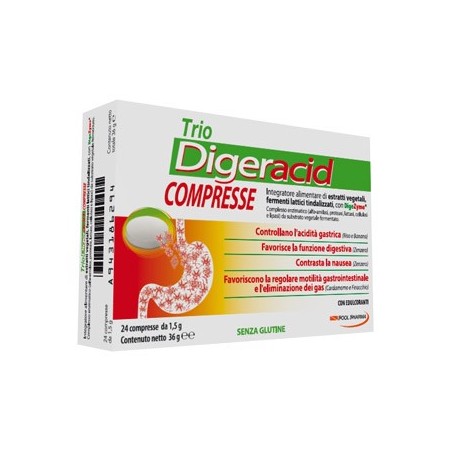 Pool Pharma Trio Digeracid integratore 24 Compresse