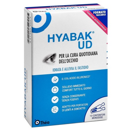 Thea Farma Hyabak Ud Sostituto Lacrimale 10 Monodosi 4 G Thea Farma Hyabak Ud Sostituto Lacrimale 10 Monodosi 4 G