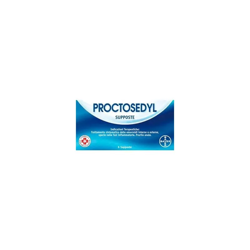 Bayer Proctosedyl 6 Supposte con idrocostisone per le emorroidi