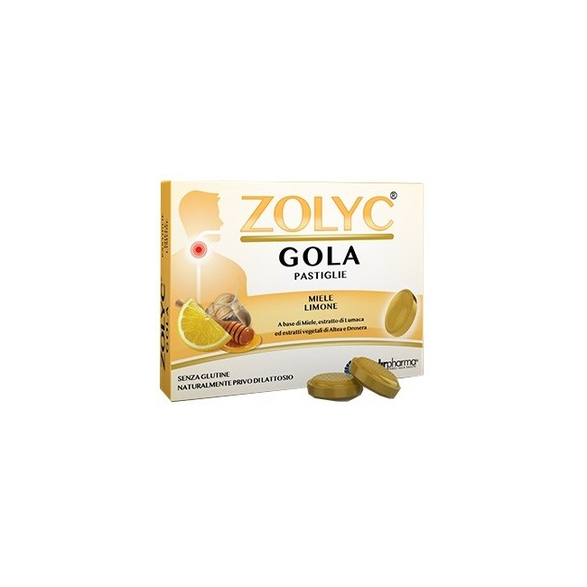 Shedir Pharma Zolyc Gola Miele e limone 36 Pastiglie Shedir Pharma Zolyc Gola Miele e limone 36 Pastiglie