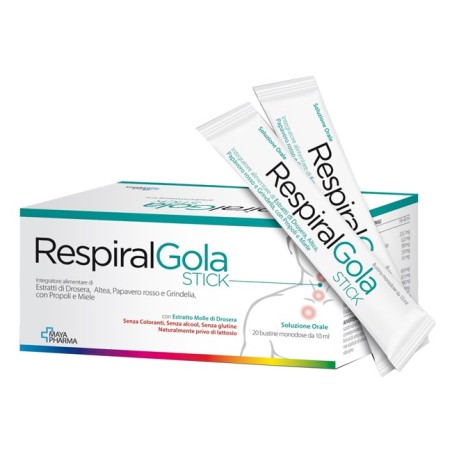 Maya Pharma Respiral Gola integratore 20 Bustine 10 Ml