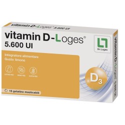 Biofarmex Vitamin D-loges 15 Gelatine Masticabili Gusto Limone
