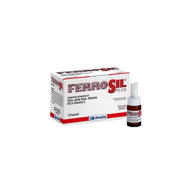 Biotrading Unipersonale Ferrosil Plus integratore 12 Flaconcini
