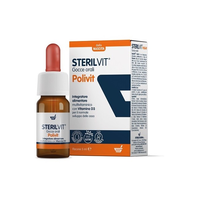Sterilfarma Sterilvit Polivit integratore Gocce 5 Ml Sterilfarma Sterilvit Polivit integratore Gocce 5 Ml
