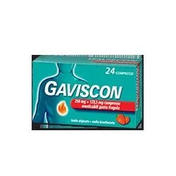 Gaviscon* 24 Compresse Fragola 250+133,5mg